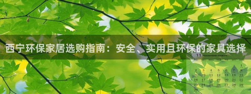 沐鸣2app怎样申请退款：西宁环保家居选购指南：安全、实用且